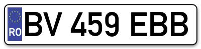 Placuta inmatriculare numar auto  BV-459-EBB, BV 459 EBB, BV459EBB
