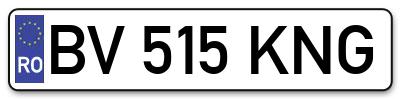 Placuta inmatriculare numar auto  BV-515-KNG, BV 515 KNG, BV515KNG