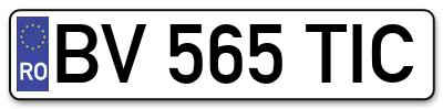 Placuta inmatriculare numar auto  BV-565-TIC, BV 565 TIC, BV565TIC