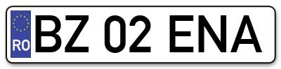 Placuta inmatriculare numar auto  BZ-02-ENA, BZ 02 ENA, BZ02ENA