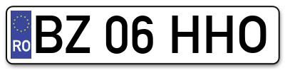 Placuta inmatriculare numar auto  BZ-06-HHO, BZ 06 HHO, BZ06HHO