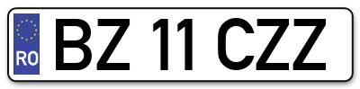 Placuta inmatriculare numar auto  BZ-11-CZZ, BZ 11 CZZ, BZ11CZZ