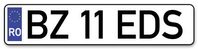 Placuta inmatriculare numar auto  BZ-11-EDS, BZ 11 EDS, BZ11EDS