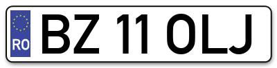 Placuta inmatriculare numar auto  BZ-11-OLJ, BZ 11 OLJ, BZ11OLJ