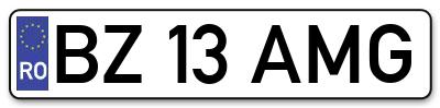 Placuta inmatriculare numar auto  BZ-13-AMG, BZ 13 AMG, BZ13AMG