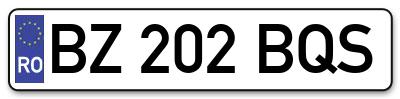Placuta inmatriculare numar auto  BZ-202-BQS, BZ 202 BQS, BZ202BQS