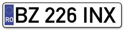 Placuta inmatriculare numar auto  BZ-226-INX, BZ 226 INX, BZ226INX