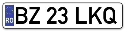 Placuta inmatriculare numar auto  BZ-23-LKQ, BZ 23 LKQ, BZ23LKQ