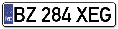 Placuta inmatriculare numar auto  BZ-284-XEG, BZ 284 XEG, BZ284XEG