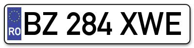 Placuta inmatriculare numar auto  BZ-284-XWE, BZ 284 XWE, BZ284XWE