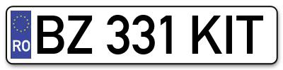 Placuta inmatriculare numar auto  BZ-331-KIT, BZ 331 KIT, BZ331KIT