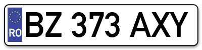 Placuta inmatriculare numar auto  BZ-373-AXY, BZ 373 AXY, BZ373AXY