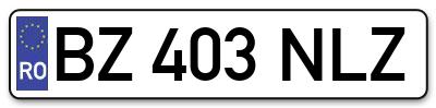 Placuta inmatriculare numar auto  BZ-403-NLZ, BZ 403 NLZ, BZ403NLZ