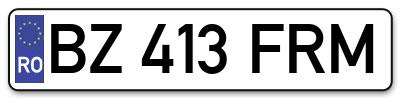 Placuta inmatriculare numar auto  BZ-413-FRM, BZ 413 FRM, BZ413FRM
