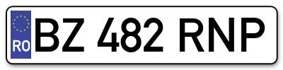 Placuta inmatriculare numar auto  BZ-482-RNP, BZ 482 RNP, BZ482RNP