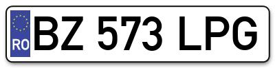 Placuta inmatriculare numar auto  BZ-573-LPG, BZ 573 LPG, BZ573LPG