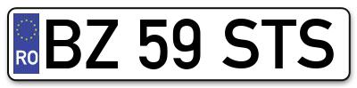 Placuta inmatriculare numar auto  BZ-59-STS, BZ 59 STS, BZ59STS