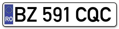 Placuta inmatriculare numar auto  BZ-591-CQC, BZ 591 CQC, BZ591CQC