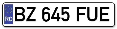 Placuta inmatriculare numar auto  BZ-645-FUE, BZ 645 FUE, BZ645FUE
