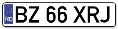 Placuta inmatriculare numar auto  BZ-66-XRJ, BZ 66 XRJ, BZ66XRJ