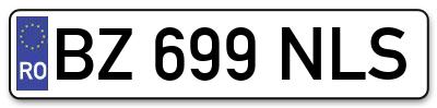 Placuta inmatriculare numar auto  BZ-699-NLS, BZ 699 NLS, BZ699NLS