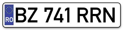 Placuta inmatriculare numar auto  BZ-741-RRN, BZ 741 RRN, BZ741RRN
