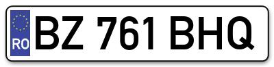 Placuta inmatriculare numar auto  BZ-761-BHQ, BZ 761 BHQ, BZ761BHQ