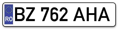 Placuta inmatriculare numar auto  BZ-762-AHA, BZ 762 AHA, BZ762AHA