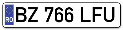 Placuta inmatriculare numar auto  BZ-766-LFU, BZ 766 LFU, BZ766LFU