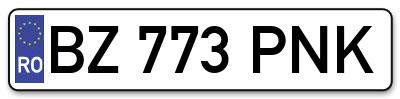 Placuta inmatriculare numar auto  BZ-773-PNK, BZ 773 PNK, BZ773PNK