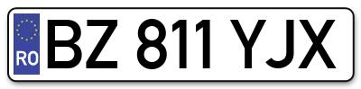 Placuta inmatriculare numar auto  BZ-811-YJX, BZ 811 YJX, BZ811YJX