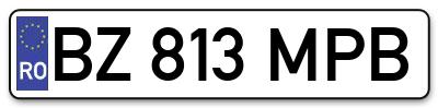 Placuta inmatriculare numar auto  BZ-813-MPB, BZ 813 MPB, BZ813MPB