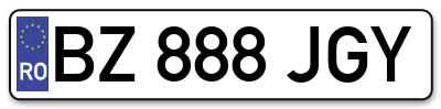 Placuta inmatriculare numar auto  BZ-888-JGY, BZ 888 JGY, BZ888JGY