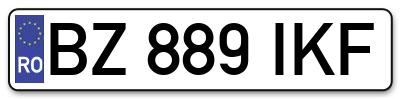 Placuta inmatriculare numar auto  BZ-889-IKF, BZ 889 IKF, BZ889IKF