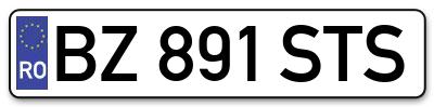 Placuta inmatriculare numar auto  BZ-891-STS, BZ 891 STS, BZ891STS