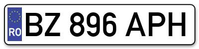 Placuta inmatriculare numar auto  BZ-896-APH, BZ 896 APH, BZ896APH