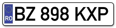 Placuta inmatriculare numar auto  BZ-898-KXP, BZ 898 KXP, BZ898KXP