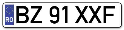Placuta inmatriculare numar auto  BZ-91-XXF, BZ 91 XXF, BZ91XXF