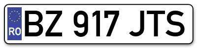 Placuta inmatriculare numar auto  BZ-917-JTS, BZ 917 JTS, BZ917JTS