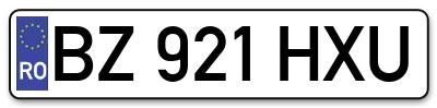 Placuta inmatriculare numar auto  BZ-921-HXU, BZ 921 HXU, BZ921HXU
