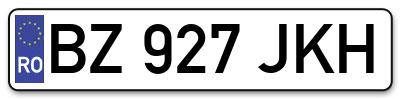 Placuta inmatriculare numar auto  BZ-927-JKH, BZ 927 JKH, BZ927JKH