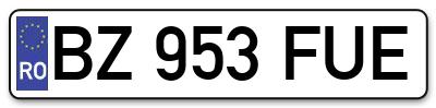 Placuta inmatriculare numar auto  BZ-953-FUE, BZ 953 FUE, BZ953FUE