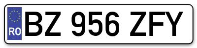 Placuta inmatriculare numar auto  BZ-956-ZFY, BZ 956 ZFY, BZ956ZFY