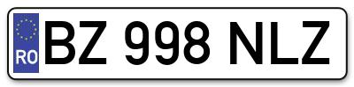 Placuta inmatriculare numar auto  BZ-998-NLZ, BZ 998 NLZ, BZ998NLZ