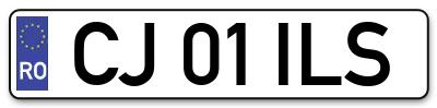 Placuta inmatriculare numar auto  CJ-01-ILS, CJ 01 ILS, CJ01ILS