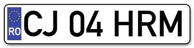Placuta inmatriculare numar auto  CJ-04-HRM, CJ 04 HRM, CJ04HRM