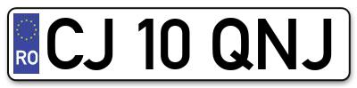 Placuta inmatriculare numar auto  CJ-10-QNJ, CJ 10 QNJ, CJ10QNJ