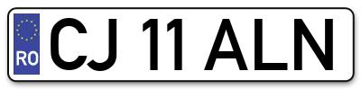 Placuta inmatriculare numar auto  CJ-11-ALN, CJ 11 ALN, CJ11ALN