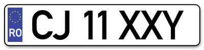 Placuta inmatriculare numar auto  CJ-11-XXY, CJ 11 XXY, CJ11XXY