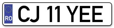 Placuta inmatriculare numar auto  CJ-11-YEE, CJ 11 YEE, CJ11YEE